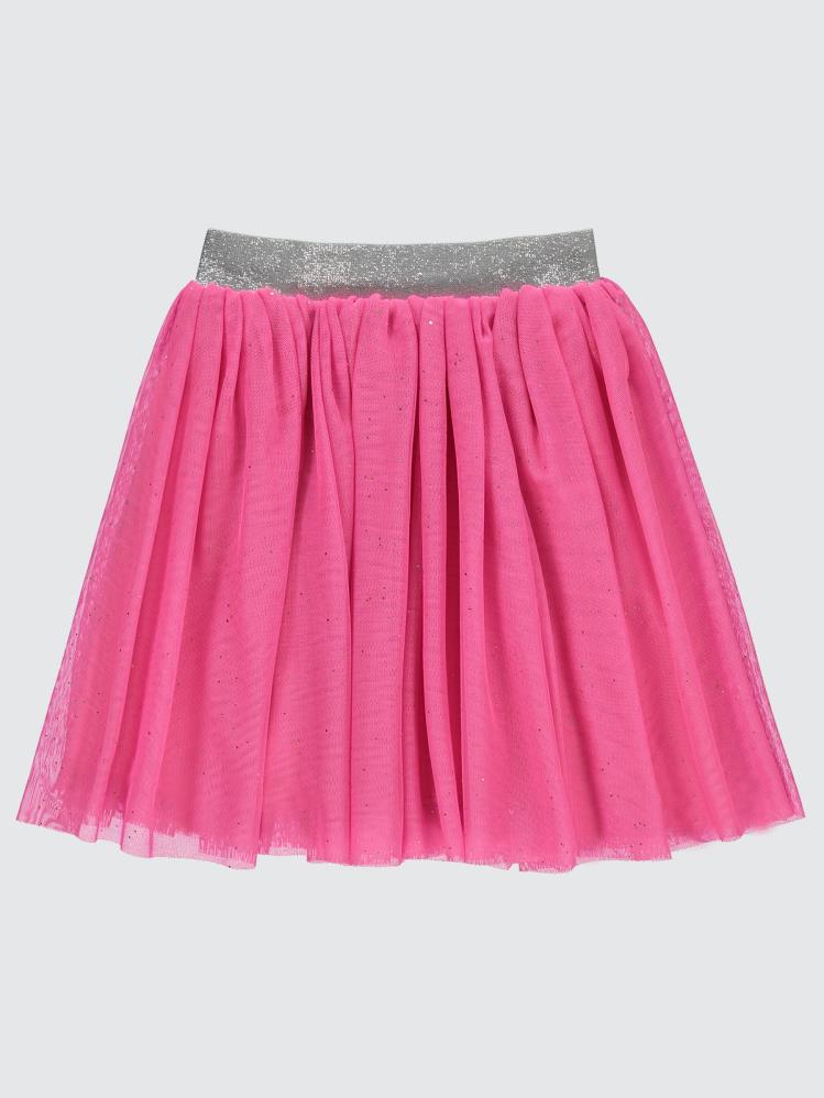 Civil Girls Simli Tül Tütü 4-9 Yaş Etek - Pembe