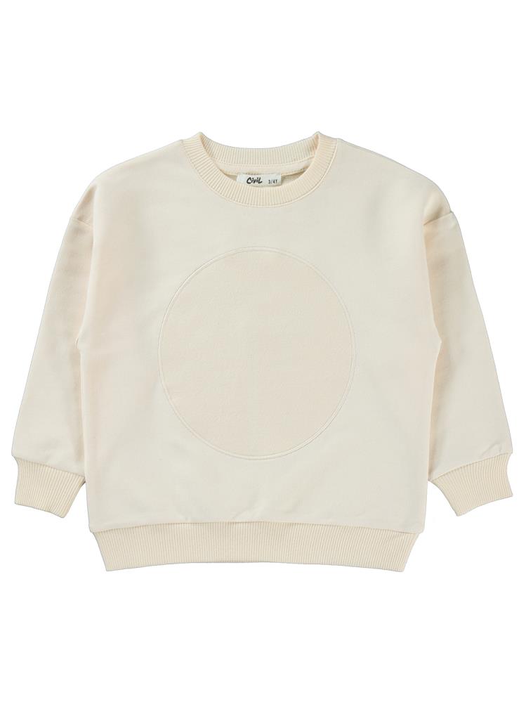 Civil Düz 3-7 Yaş Sweatshirt - Fil Dişi