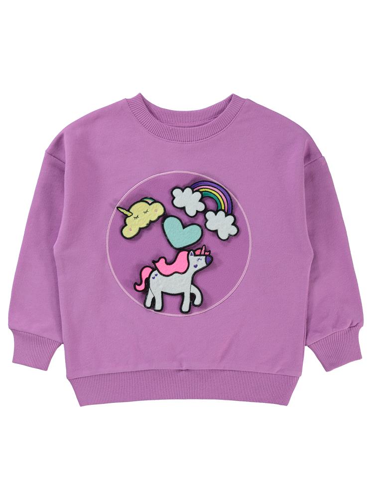 Civil Düz 3-7 Yaş Sweatshirt - Lila