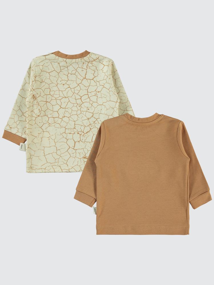 Civil Baby Crack Pattern Baskılı 6-18 Sweatshirt - Kahverengi