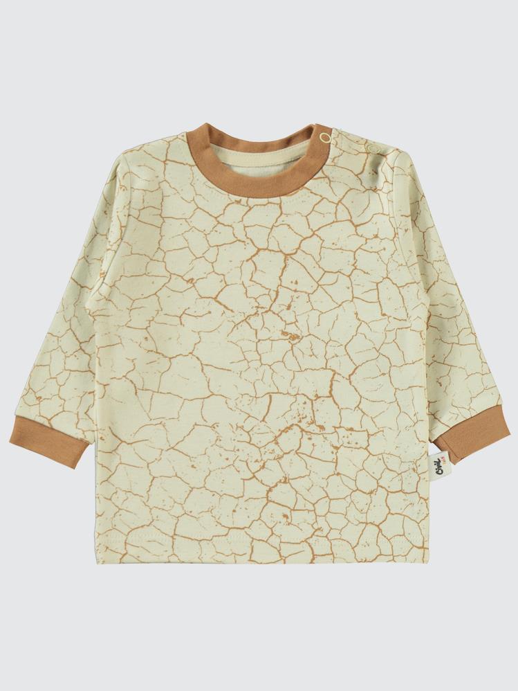 Civil Baby Crack Pattern Baskılı 6-18 Sweatshirt - Kahverengi