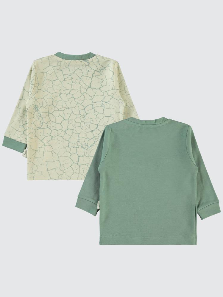 Civil Baby Crack Pattern Baskılı 6-18 Sweatshirt - Yeşil