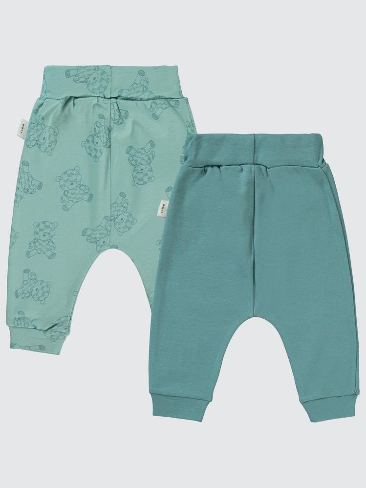 Civil Baby Natural Bear Baskılı 6-18 Tek Alt Bebe - Yeşil