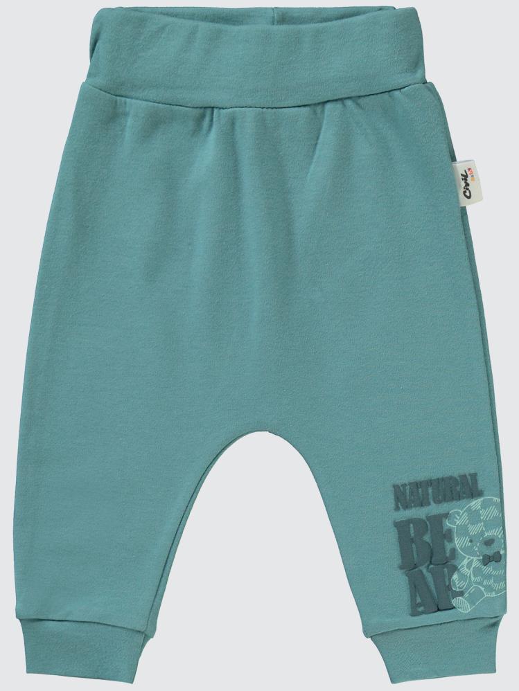 Civil Baby Natural Bear Baskılı 6-18 Tek Alt Bebe - Yeşil