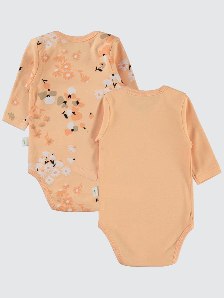 Civil Baby Flowery Baskılı 3-18 Çıtçıtlı Badi - Pudra
