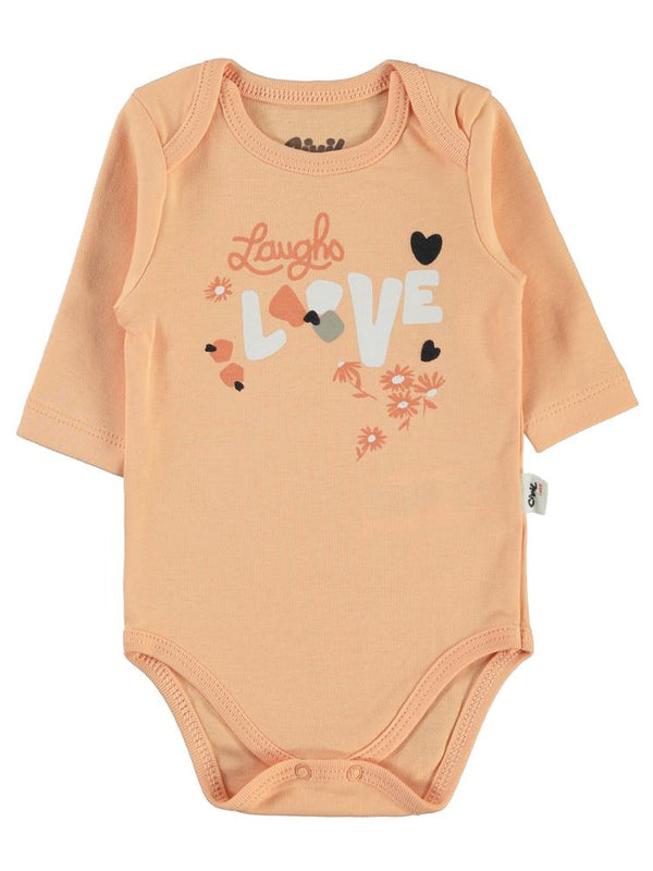 Civil Baby Flowery Baskılı 3-18 Çıtçıtlı Badi - Pudra