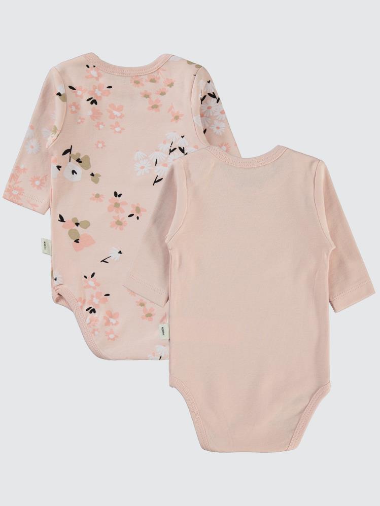 Civil Baby Flowery Baskılı 3-18 Çıtçıtlı Badi - Pudra