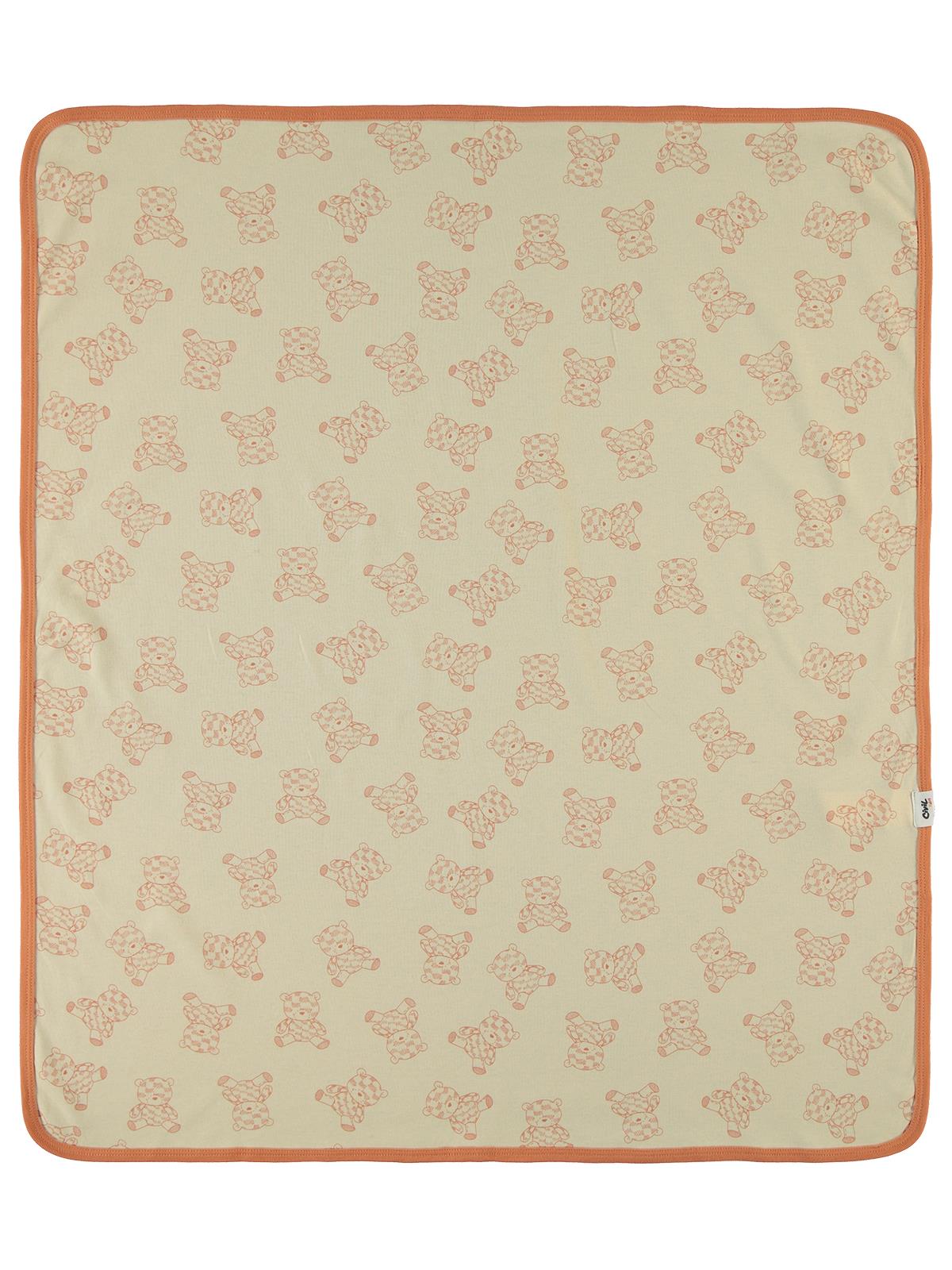 Civil Baby Natural Bear Baskılı Battaniye - Turuncu