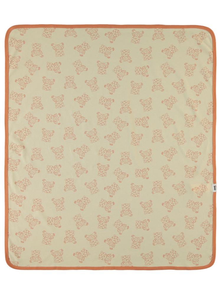 Civil Baby Natural Bear Baskılı Battaniye - Turuncu