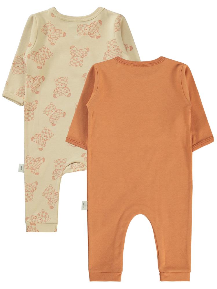 Civil Baby Natural Bear Baskılı 3-9 Tulum - Turuncu