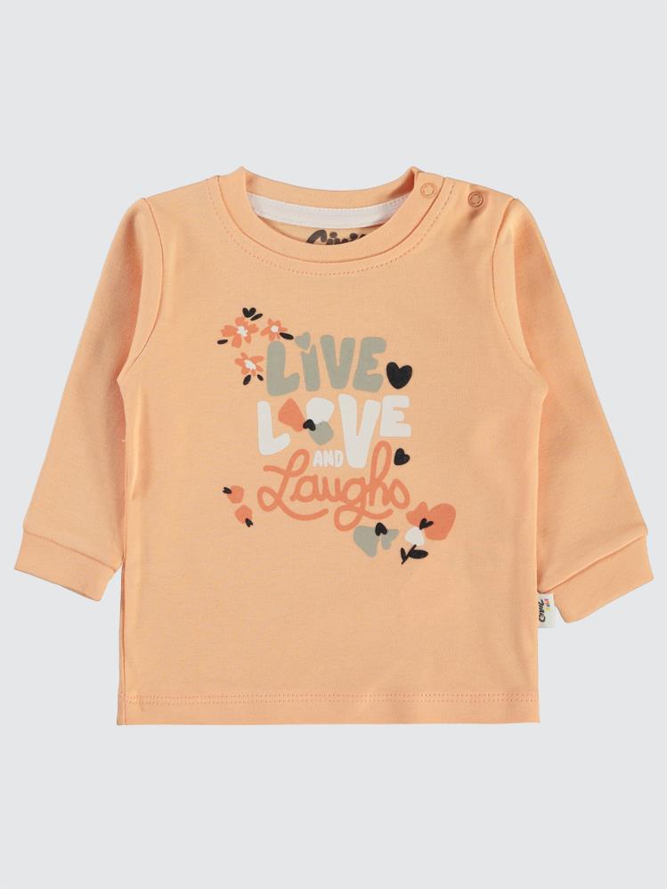 Civil Baby Flowery Baskılı 6-18 Sweatshirt - Pudra