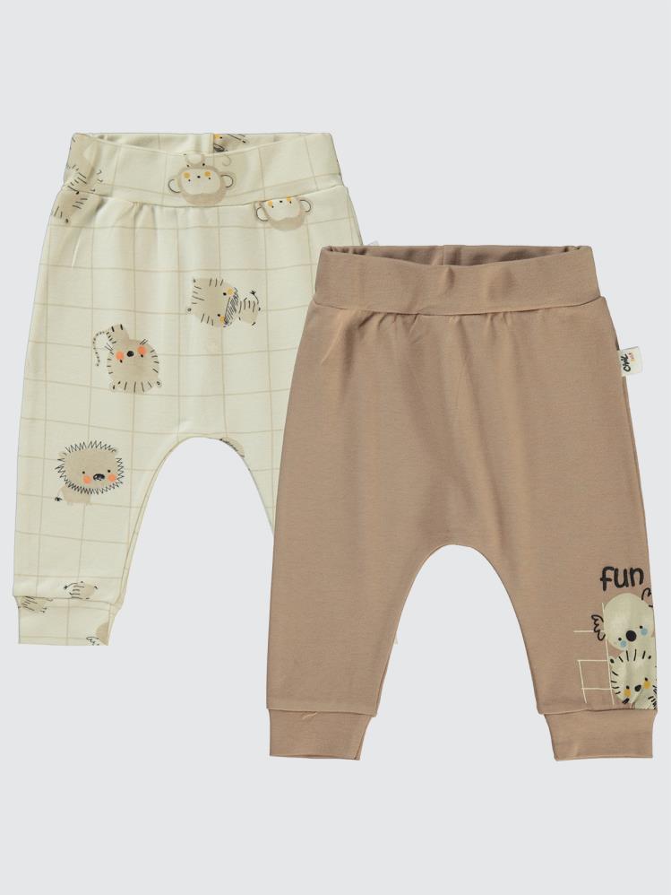 Civil Baby Fun Animals Baskılı 6-18 Tek Alt Bebe - Kahverengi