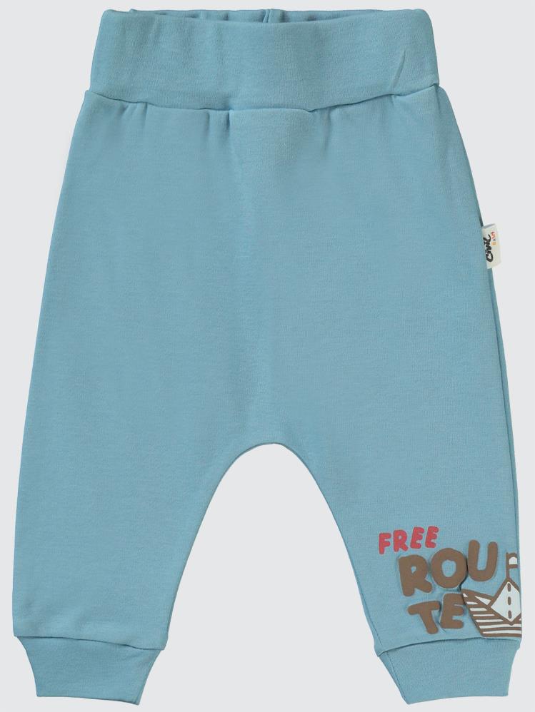 Civil Baby Colored Fıgures Baskılı 6-18 Tek Alt Bebe - Mavi