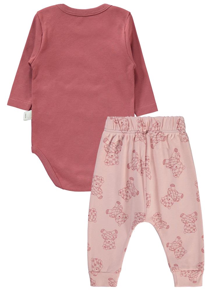 Civil Baby Cute Bear Baskılı 3'lü 6-18 Takım - Bordo