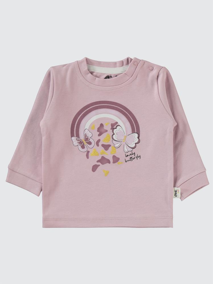 Civil Baby Butterfly Baskılı 6-18 Sweatshirt - Lila