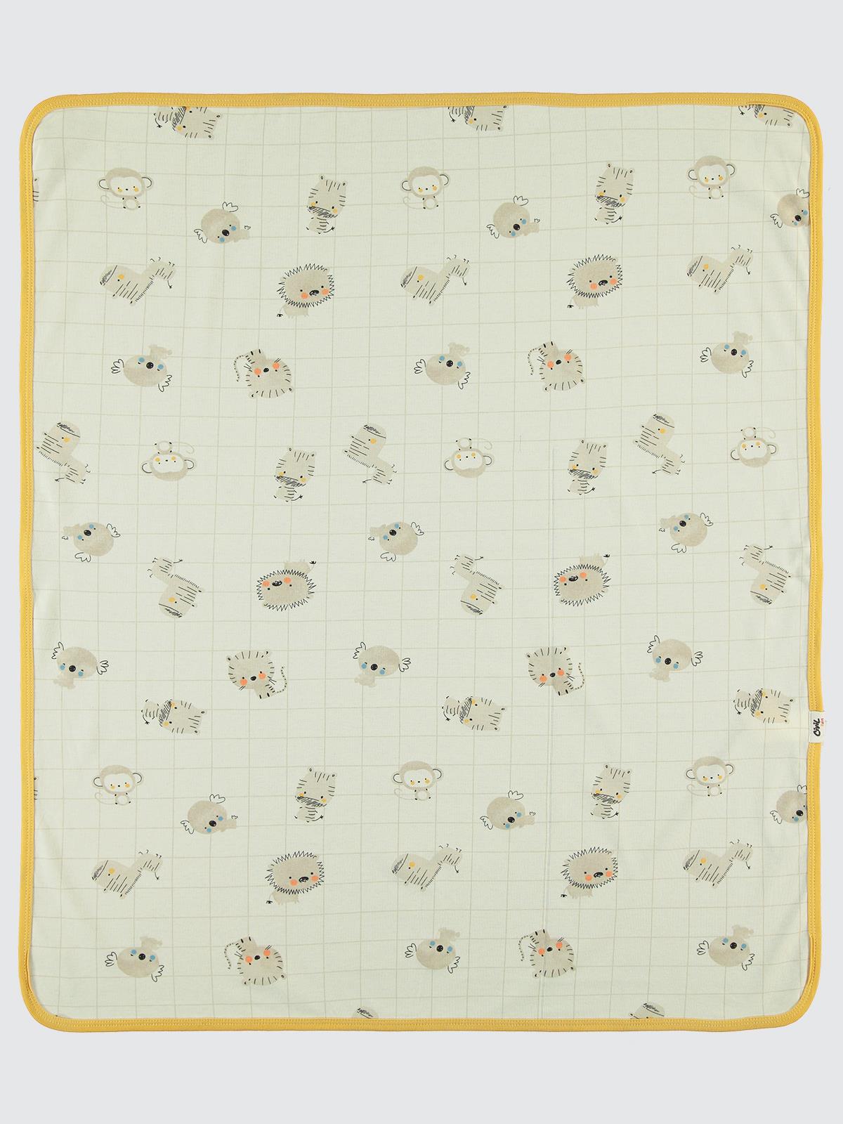 Civil Baby Fun Animals Baskılı Battaniye - Hardal