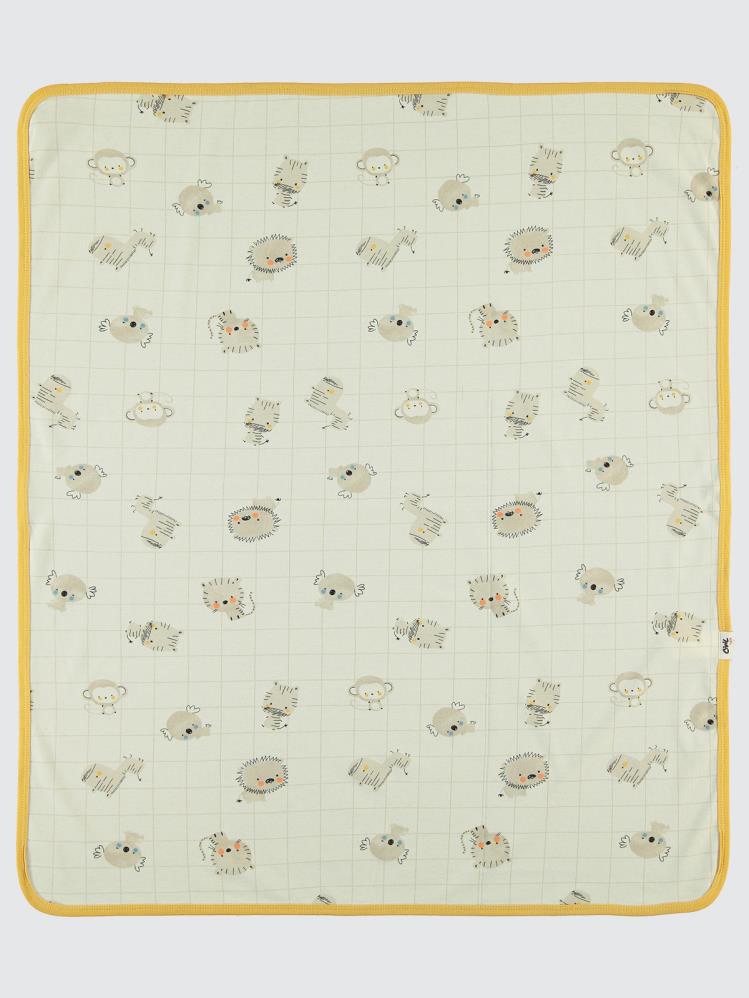 Civil Baby Fun Animals Baskılı Battaniye - Hardal