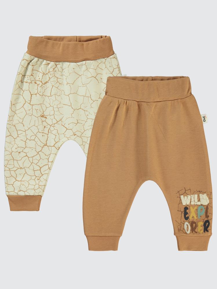 Civil Baby Crack Pattern Baskılı 6-18 Tek Alt Bebe - Kahverengi