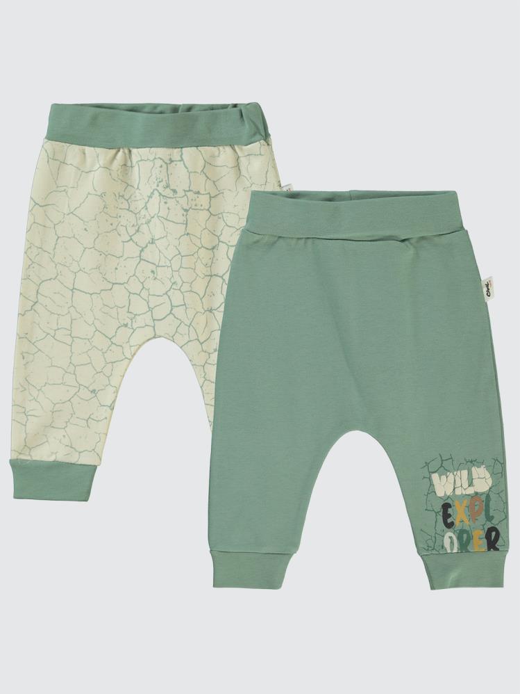 Civil Baby Crack Pattern Baskılı 6-18 Tek Alt Bebe - Yeşil