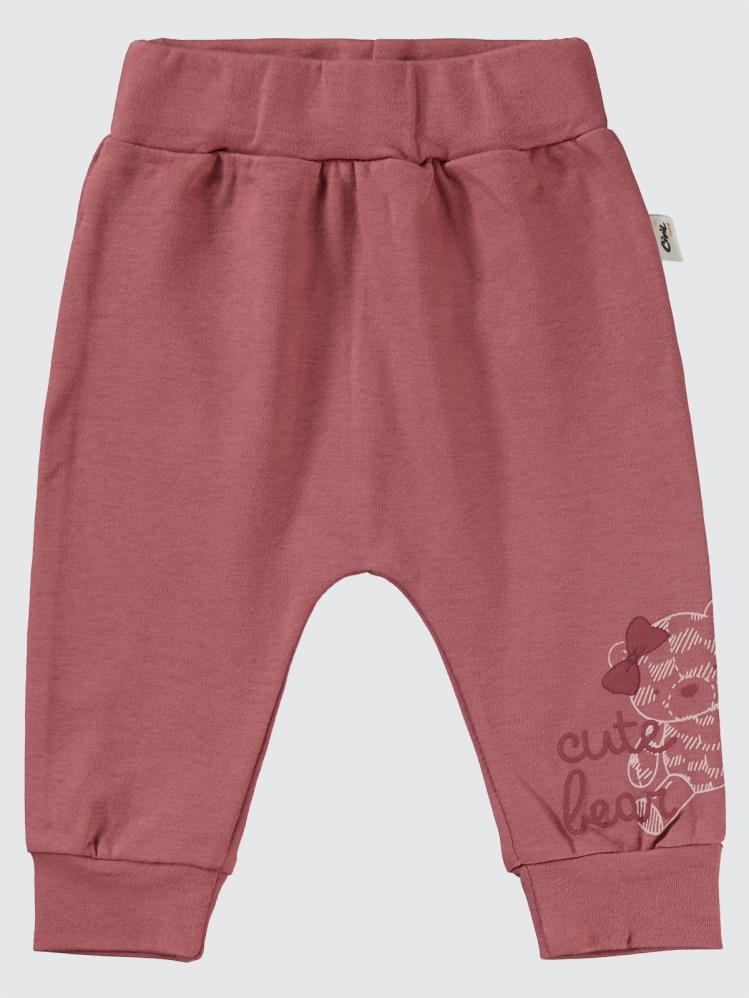 Civil Baby Cute Bear Baskılı 6-18 Tek Alt Bebe - Bordo