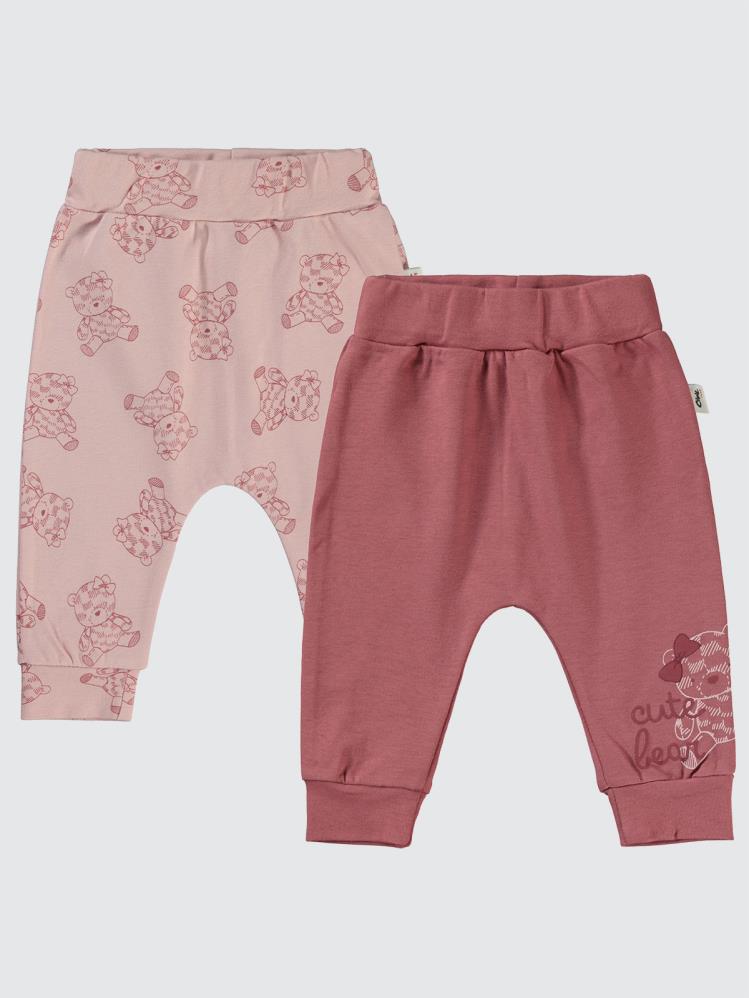 Civil Baby Cute Bear Baskılı 6-18 Tek Alt Bebe - Bordo