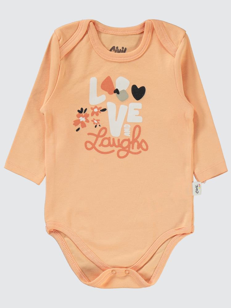 Civil Baby Flowery Baskılı 3'lü 6-18 Takım - Pudra