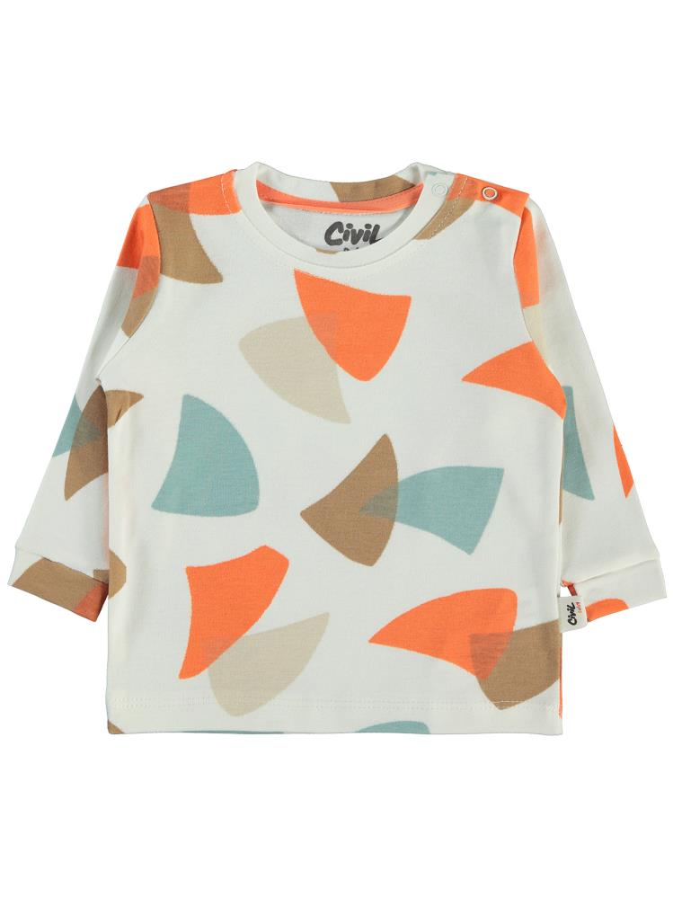 Civil Baby Colored Fıgures Baskılı 6-18 Sweatshirt - Turuncu