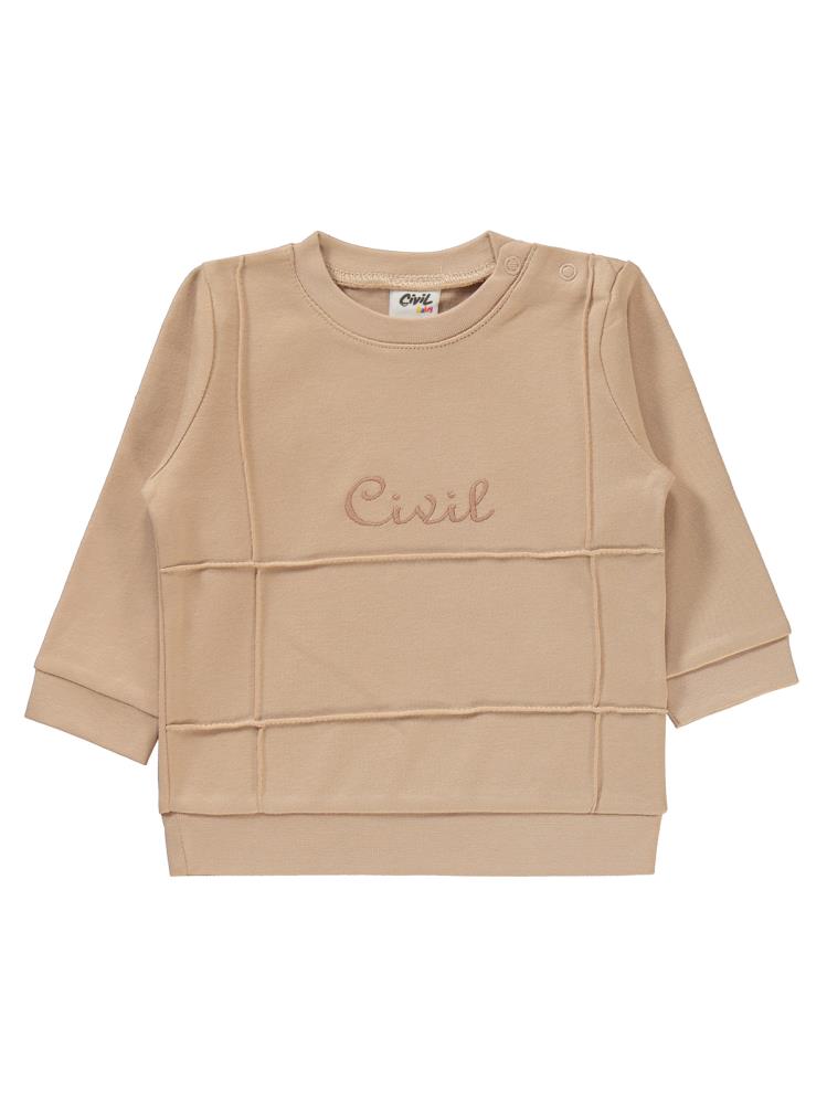 Civil Baby Civil Nakışlı 6-18 Ay Takım - Bej