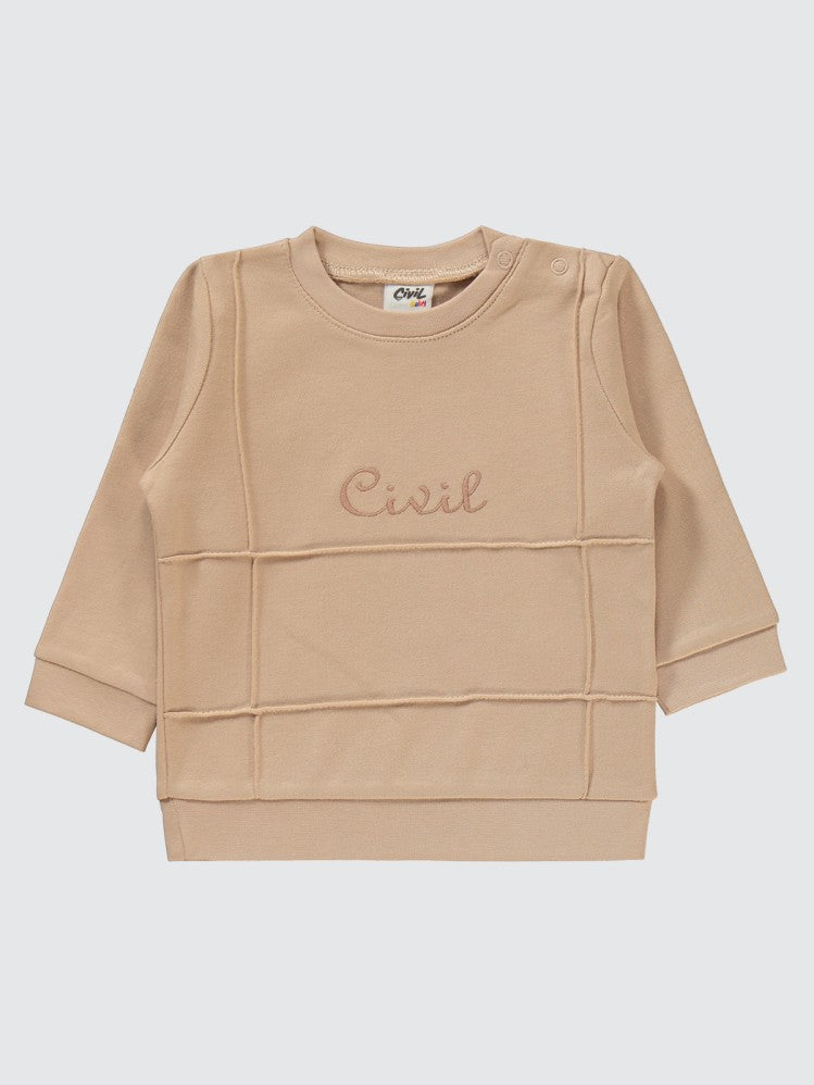 Civil Baby Civil Nakışlı 6-18 Ay Takım - Bej