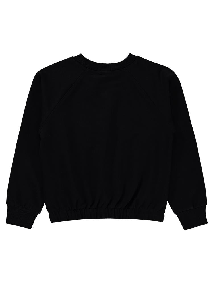 Civil Girls Good Baskılı 10-13 Yaş Sweatshirt - Siyah