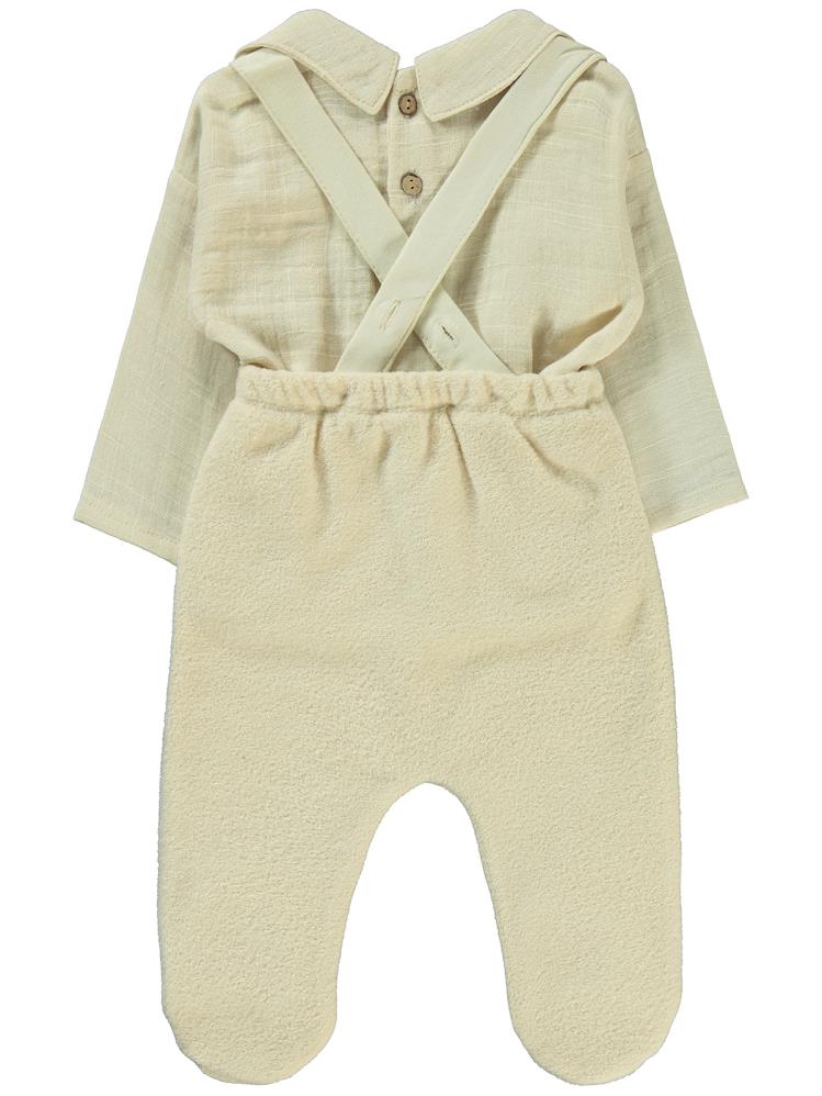 Civil Baby Askılı 3-12 Ay Takım - Ekru
