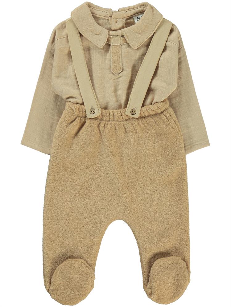Civil Baby Askılı 3-12 Ay Takım - Hardal