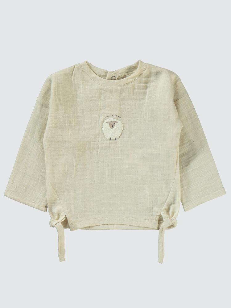 Civil Baby Kuzu Nakışlı 3-12 Ay Takım - Ekru
