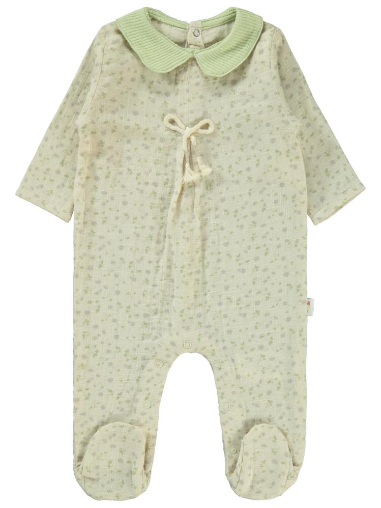 Civil Baby Yaka Detaylı 3-9 Ay Tulum - Yeşil