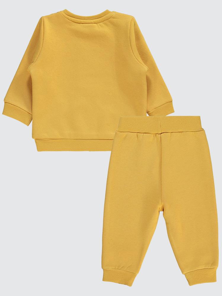 Civil Baby Yazı Baskılı 6-18 Ay Takım - Hardal