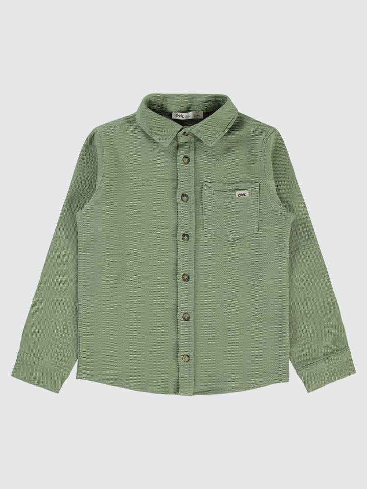 Civil Boys Desıgn Armalı 10-13 Yaş Gömlek - Haki