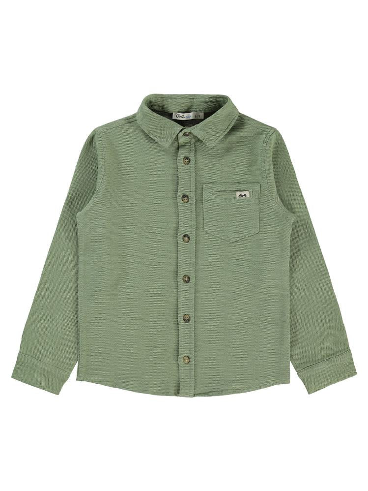 Civil Boys Desıgn Armalı 10-13 Yaş Gömlek - Haki