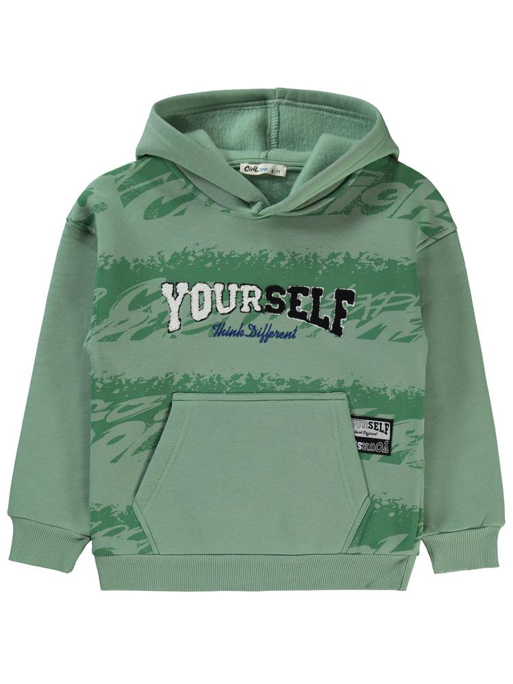 Civil Boys Your Baskılı 6-9 Yaş Sweatshirt - Yeşil