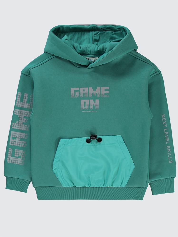 Civil Boys Game On Baskılı 6-9 Yaş Sweatshirt - Yeşil