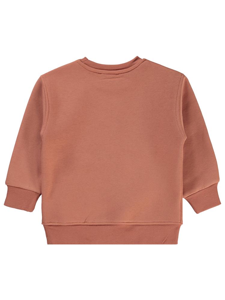 Civil Boys Hello Köpek Baskılı 2-5 Yaş Sweatshirt - Turuncu