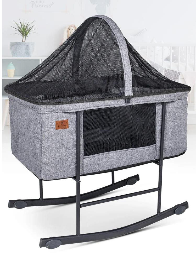 Bebelow Rubi Anne Yanı Beşik - Gri