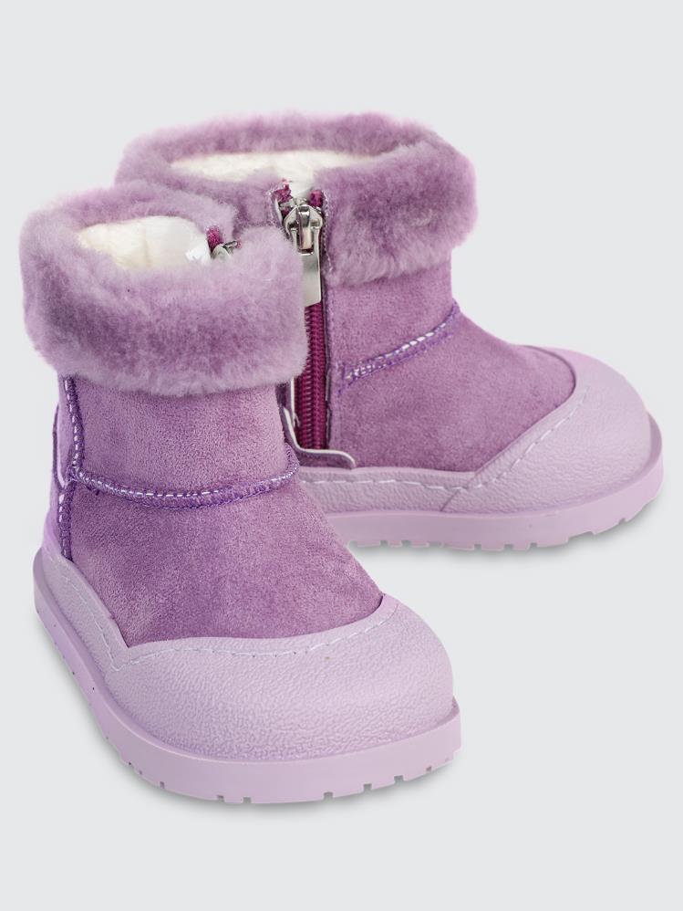Civil Boots Süet 22-26 Numara Bot - Lila