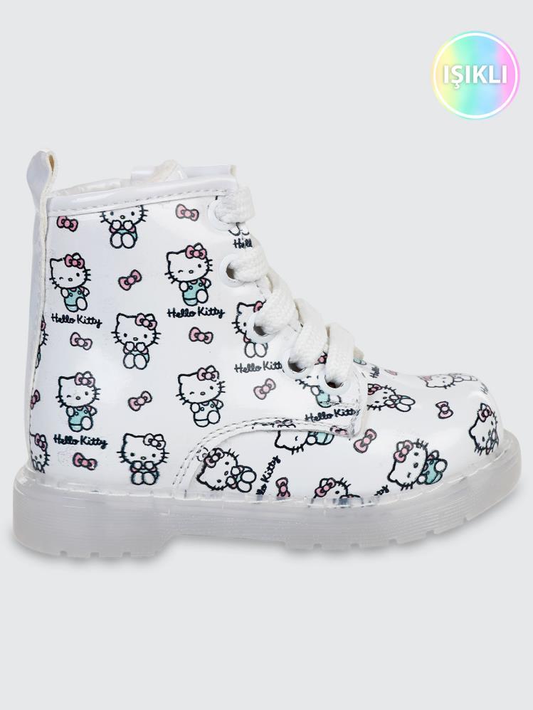 Hello Kitty Işıklı 21-25 Numara Bot - Beyaz