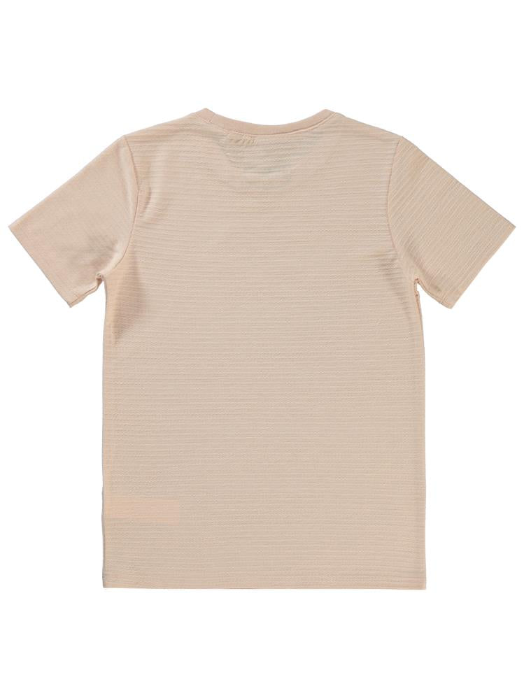 Civil Boys Yelken Nakışlı 10-13 Yaş Tişört - Pudra