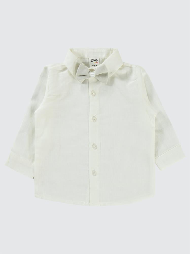 Civil Baby Ceket ve Papyonlu 3'Lü 6-18 Ay Takım - Bej