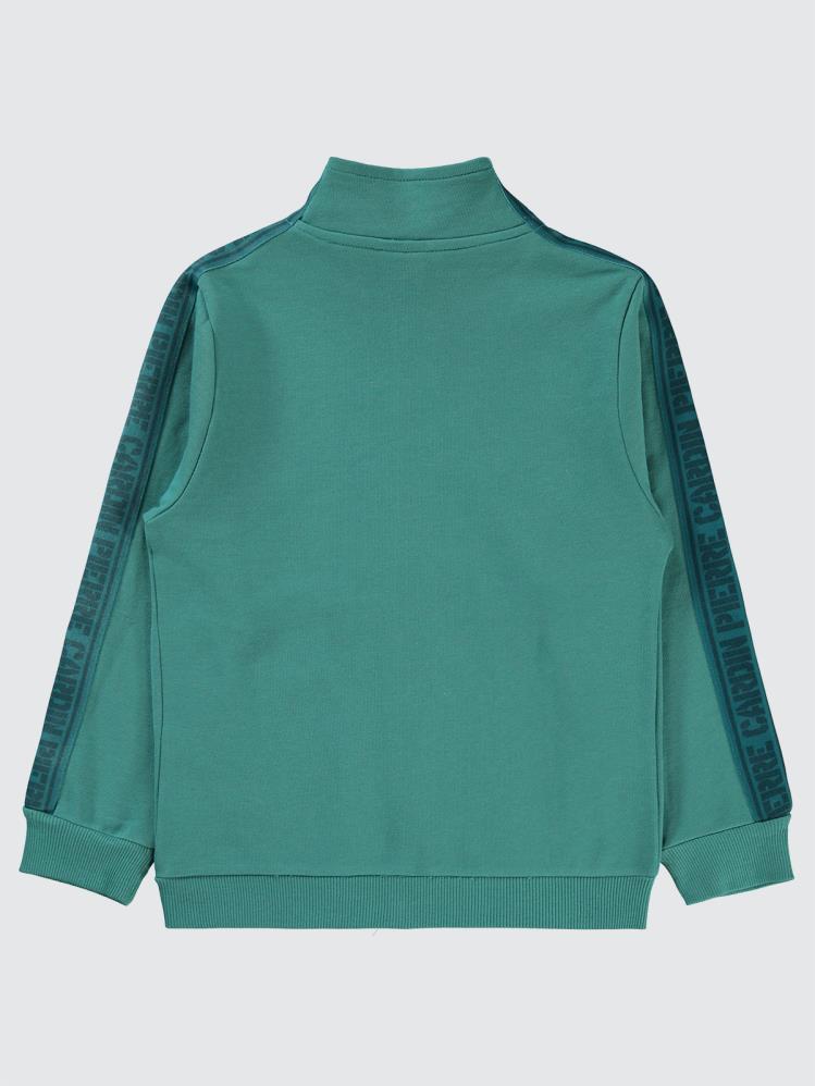Pierre Cardin Şeritli 10-12 Yaş Hırka - Yeşil