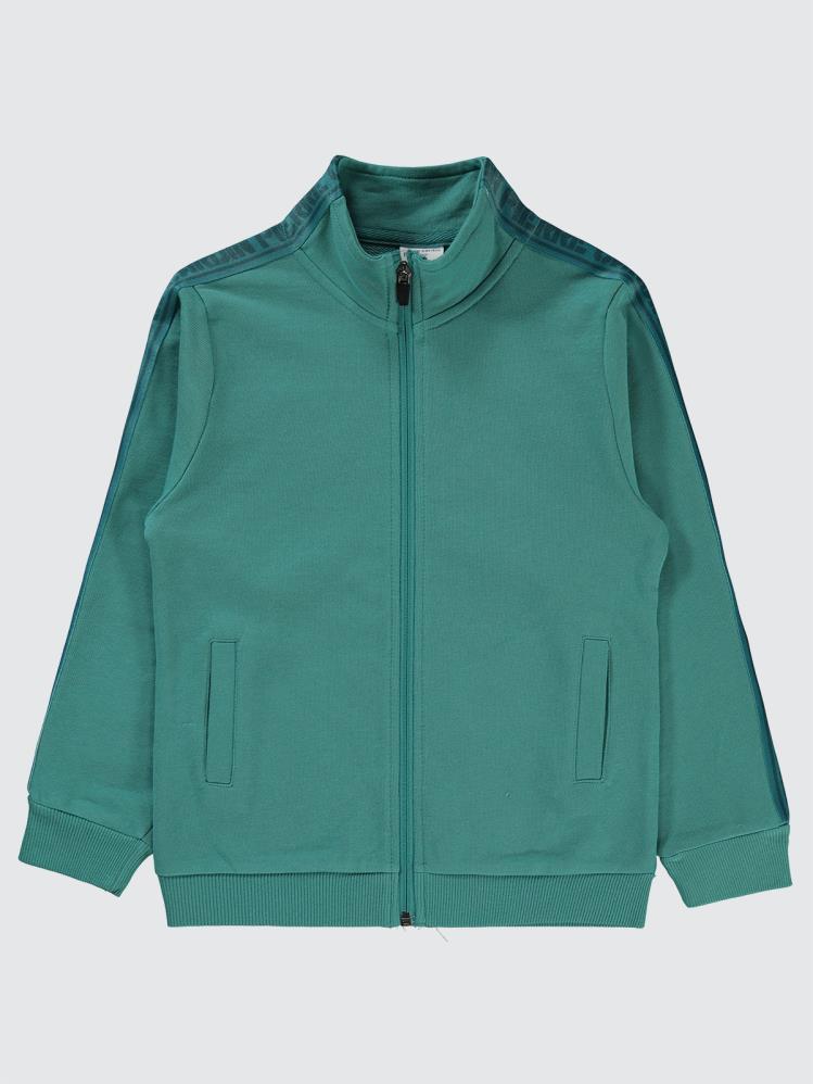 Pierre Cardin Şeritli 6-9 Yaş Hırka - Yeşil