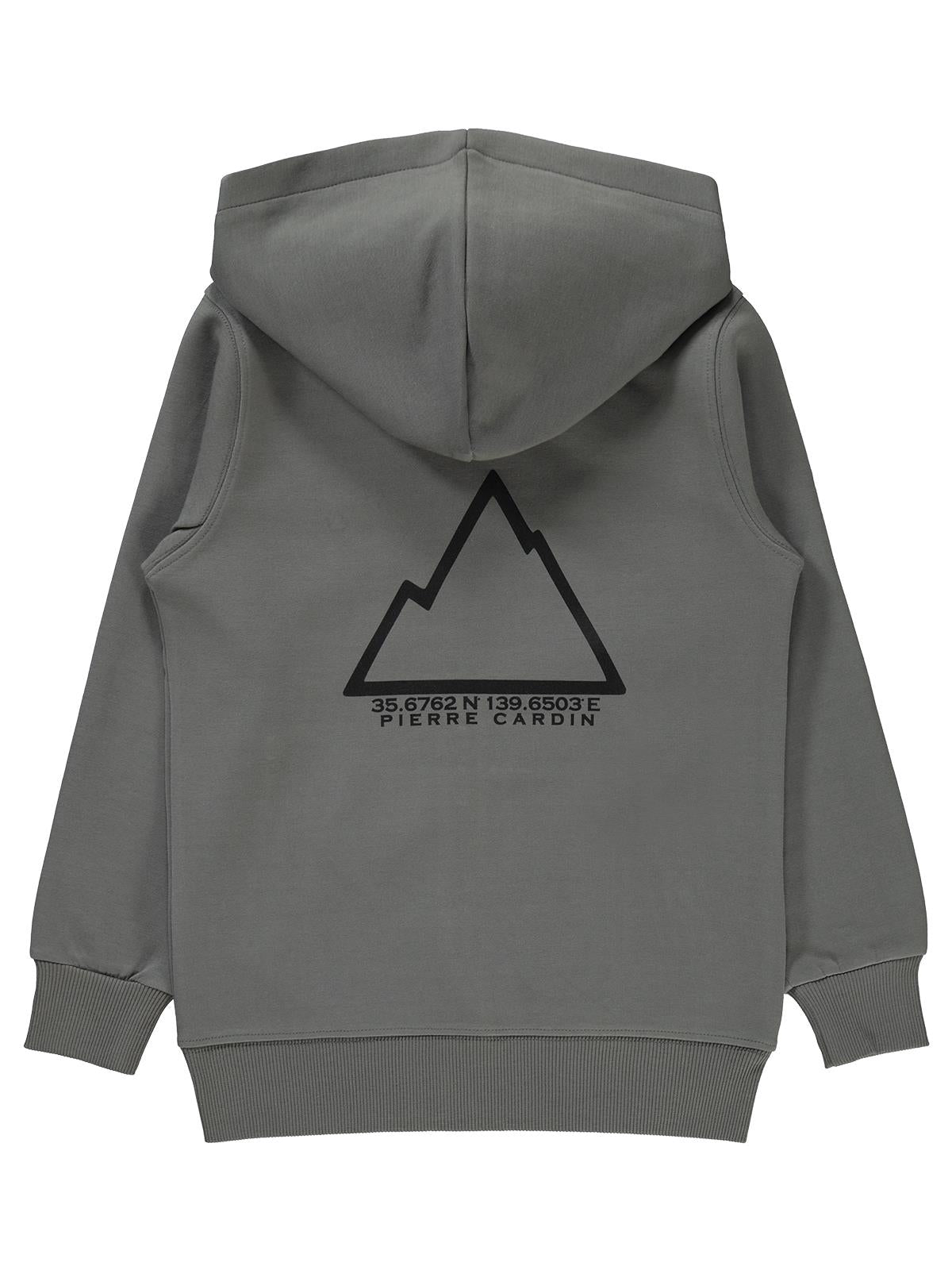 Pierre Cardin Fermuar Cepli 6-9 Yaş Hırka - Gri