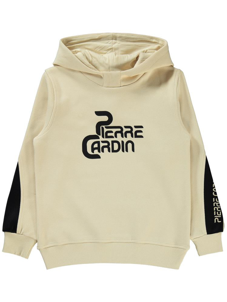 Pierre Cardin Baskılı 10-12 Yaş Sweatshirt - Bej