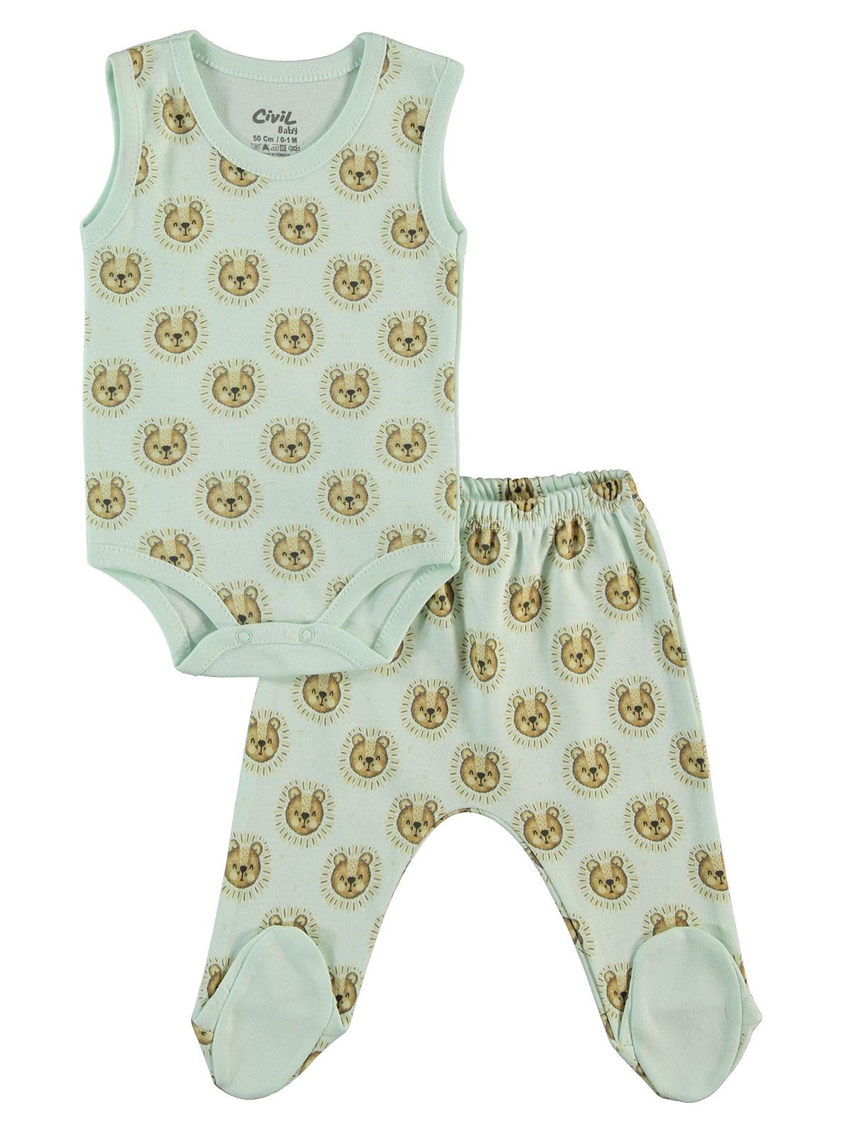 Civil Baby Erkek Bebek 6'lı Zıbın Setleri 0-1 Ay - Yeşil